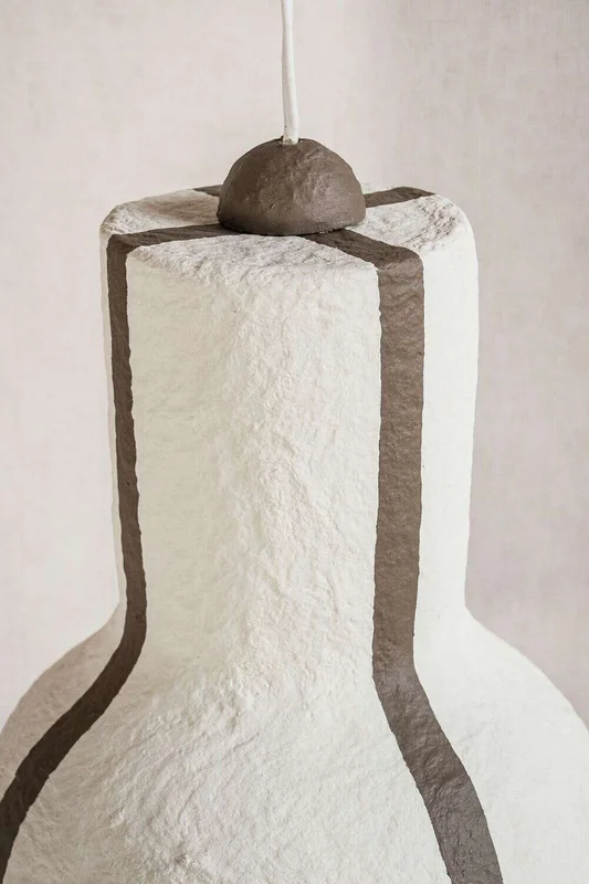 LAMPARA DE TECHO OLIVIA - PAPEL MACHE RAYAS - Lámparas colgantes, Uruguay | La Iberica, vista 3
