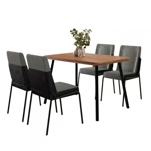 Juego de Comedor Stellar Hug Rectangular 4 sillas - Negro en Negro - Mesas de comedor, Uruguay | Rústico Hogar