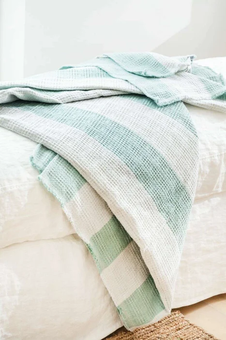 MANTA AUSTRIACA PANAL - VERDE - 2.00 X 1.40 MTS en Verde - Textiles, Uruguay | La Iberica, vista 2