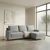 Rinconera Lucci - Tela Microfibra - Chaise derecho - Berlin 05 (Ceniza) en Beige - Sillones y sofás, Uruguay | NYR, vista 1 de 7
