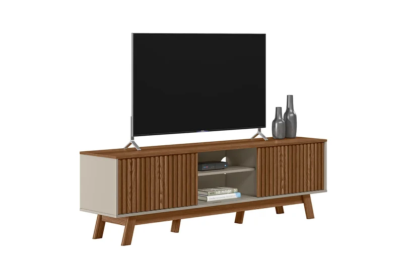 Rack para tv San Francisco 180cm con Listones de Madera en Madera natural - Muebles para TV, Uruguay | Balton, vista 10