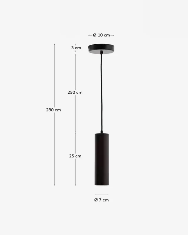 Lámpara de techo Andia de aluminio con acabado - pintado en negro en Negro - Lámparas colgantes, Uruguay | Kavehome, vista 6