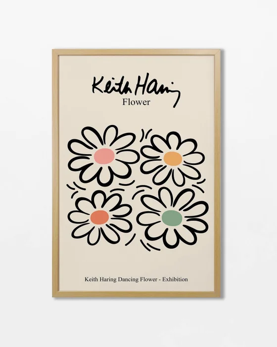 Keith Haring - Flower en Multicolor - Láminas, Uruguay | La Cuadrería