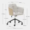 Silla de escritorio Madai de chenilla beige y chapa de fresno con acabado tono natural en Beige - Escritorios y sillas de escritorio, Uruguay | Kavehome, vista 8 de 8