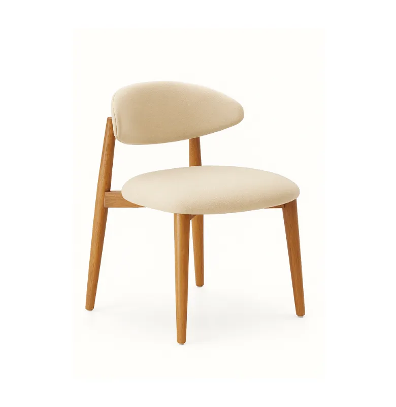 SILLA CALA TEKA TAPIZADA en Beige - Sillas, Uruguay | Masinfinito Casa