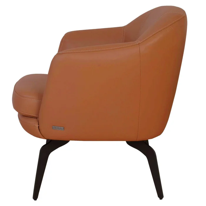 Butaca Fija 1 Cuerpo Cuero Marron 1002 Camel en Marrón - Sillones y sofás, Uruguay | Divino, vista 4