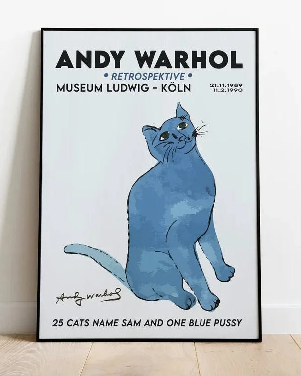 Andy Warhol - Blue cat en Azul - Láminas, Uruguay | La Cuadrería, vista 3