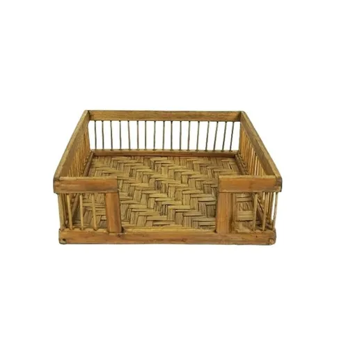 SERVILLERTERO RECTANGULAR 18x18xH6CMS BAMBU en Madera natural - Canastos, Uruguay | Decohogar