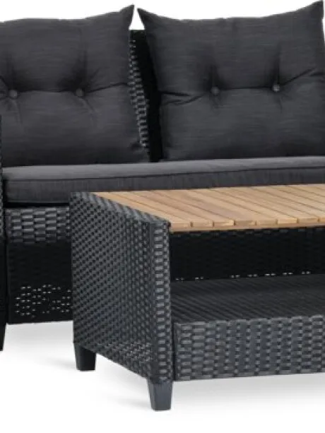 Juego de jardín VEN 4 personas negro en Negro - Muebles para el exterior, Uruguay | JYSK