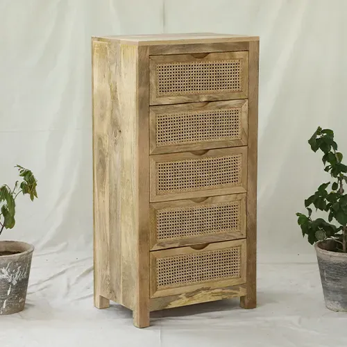 A111C Cómoda 60x40x120 en Madera natural - Cómodas, Uruguay | Victoriana