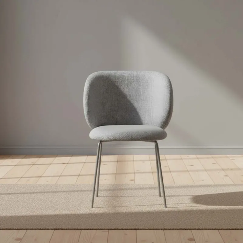 Silla De Comedor Mdf-y-acero Natural-beige Abril en Beige - Sillas, Uruguay | Divino