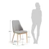 Silla Rosie - gris claro con patas de madera acabado natural en Gris - Sillas, Uruguay | Kavehome, vista 8 de 8
