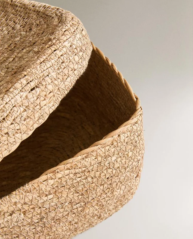 CESTA SEAGRASS TAPA en Madera natural - Canastos, Uruguay | Zara Home, vista 4