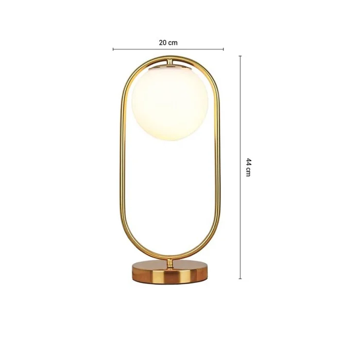 Lámpara de Mesa Romina Dorada en Amarillo - Lámparas de mesa, Uruguay | Serlux, vista 5