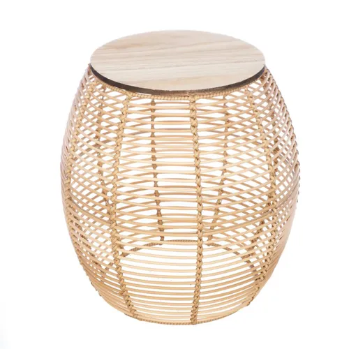 MESA AUXILIAR D42x45CM POLIRRATAN NATURAL - Mesas de comedor, Uruguay | Decohogar