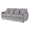 Sofá Realeza - Tela Microfibra - 3 cuerpos - 12074 (Ceniza) en Gris - Sillones y sofás, Uruguay | NYR, vista 1 de 7