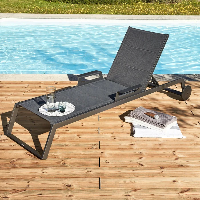 Reposera Odyssea II Antracita en Gris - Muebles para el exterior, Uruguay | Naterial Uruguay