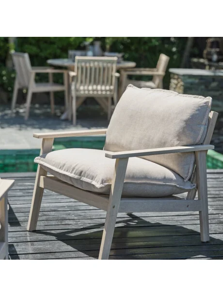 Set jardín SYLTHOLM 4.5pers. madera dura en Madera natural - Muebles para el exterior, Uruguay | JYSK, vista 3