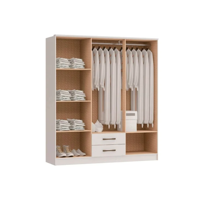 Ropero Pequim 6 Puertas Blanco Mdp en Blanco - Roperos y placares, Uruguay | Albanés, vista 2