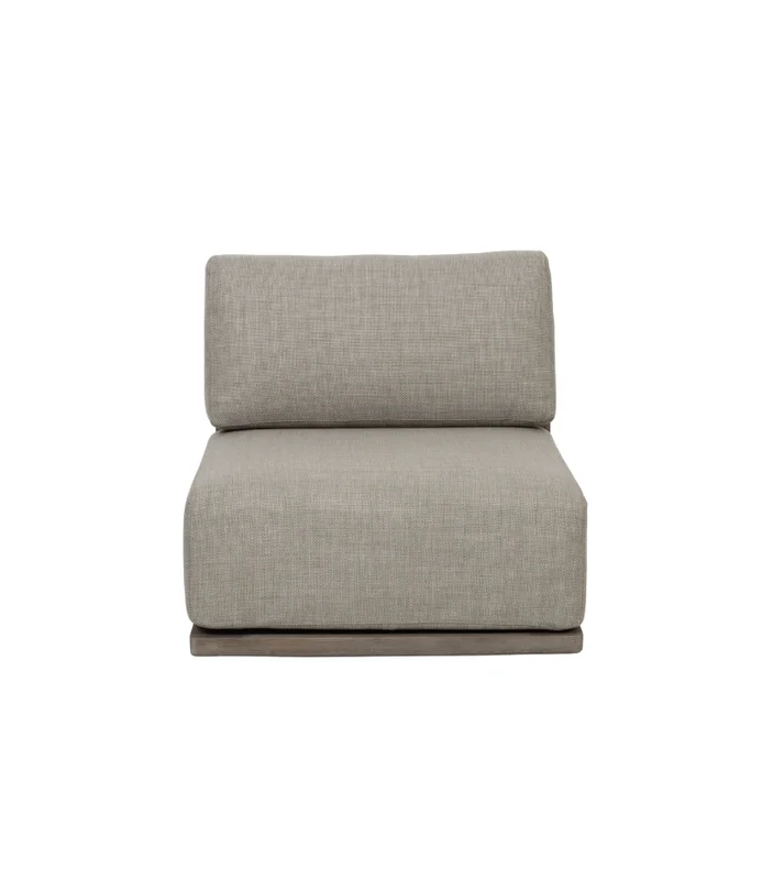 MODULO LUCIANO OUTDOOR TEKA GRIS CON ALMOHADONES en Gris - Muebles para el exterior, Uruguay | Más Infinito Casa, vista 4