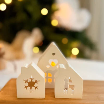 Casitas navideñas x 3 en Blanco - Decoración, Uruguay | Dreams On Time, vista 5