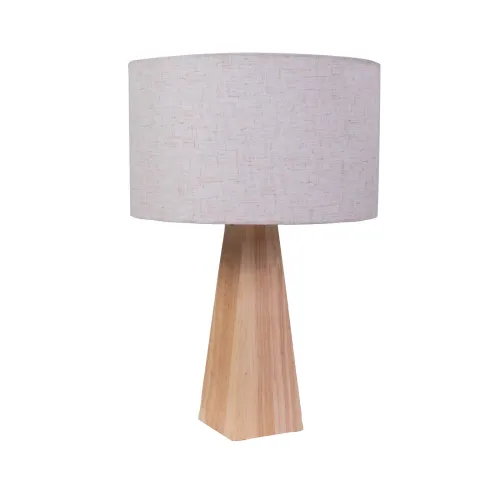 Lampara De Mesa Madera Blanco Ml234543 en Blanco - Lámparas de mesa, Uruguay | Divino