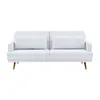 SOFA CAMA NORDICO TELA CLARA - ALMOHADONES BEIGE -PRODUCTO CON DETALLES - OUTLET en Blanco - Sillones y sofás, Uruguay | Champagne Home, vista 1 de 5