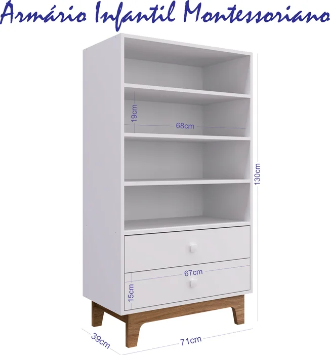 Armario infantil Montessoriano en Blanco - Cómodas, Uruguay | Unsi, vista 3