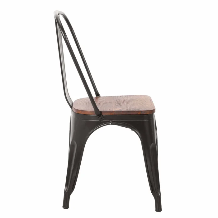 Silla De Comedor Cy-2000w2 Metal Negro Estilo Tolix en Negro - Sillas, Uruguay | Divino, vista 3