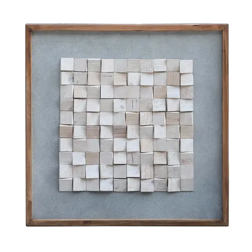 Cuadro Madera Natural-beige Fe8661 en Blanco - Decoración de pared, Uruguay | Divino