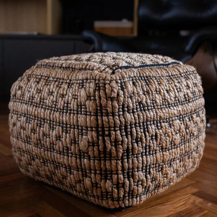 Puff almohadón de piso tejido de yute 40cm - Butacas, banquetas y puffs, Uruguay | Buho Store, vista 2