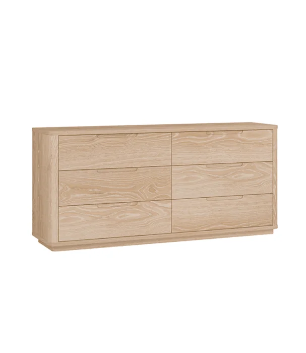 COMODA BAKERS BEA 6 CAJONES en Madera natural - Cómodas, Uruguay | Más Infinito Casa