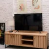 Rack Trendy Marrón Claro (Pie Negro) 140 cm - Muebles para TV, Uruguay | Berna home, vista 2 de 8
