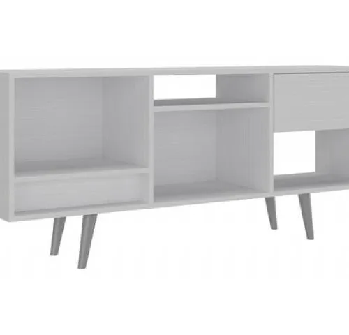 Rack con cajón RK-2111 Nogal - Muebles para TV, Uruguay | Que Sal Muebleria
