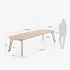 Mesa extensible Novac 170 (320) x 100 cm chapa de roble patas de acero acabado negro en Natural, Negro - Mesas de comedor, Uruguay | Kavehome, vista 9 de 9