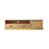 Rack de TV - 1 Puerta - 2 Cajones - Línea Oslo - Natural en Madera natural - Muebles para TV, Uruguay | Ecowood, vista 3 de 4