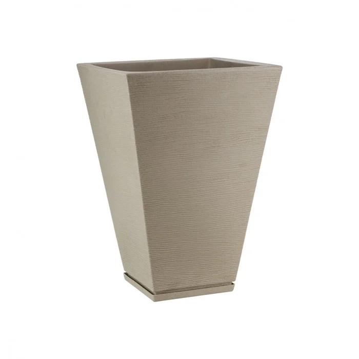 MACETA 32X55CM ZURIQUE GRAPHITO EFECTO PIEDRA BEIGE en Beige - Macetas, Uruguay | Decohogar