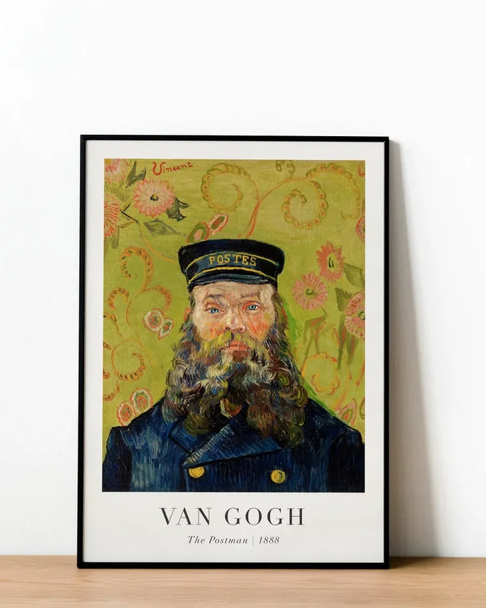 Vincent Van Gogh - The postman en Multicolor - Láminas, Uruguay | La Cuadrería, vista 2