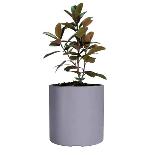 Macetero Cilindro 40 Gris Alto 40cm x 40cm diametro, 50 lts en Gris - Macetas, Uruguay | Champagne Home
