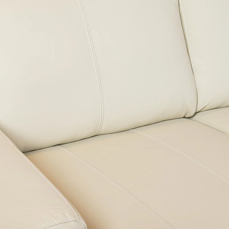 Sofa C/chaise Más De 4 Cuerpos Cuero-100-natural Natural-beige Texas Crudo en Blanco - Sillones y sofás, Uruguay | Divino, vista 6