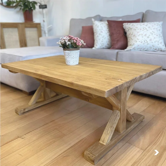 Mesa de living rustica 110cm — Serra Amoblamientos en Madera natural - Mesas de living, Uruguay | Serra Amoblamientos, vista 2