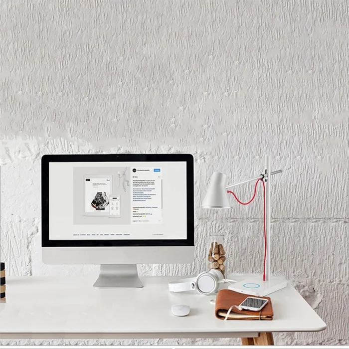 Lámpara de Mesa Quebec Blanco en Blanco - Lámparas de mesa, Uruguay | Serlux, vista 3