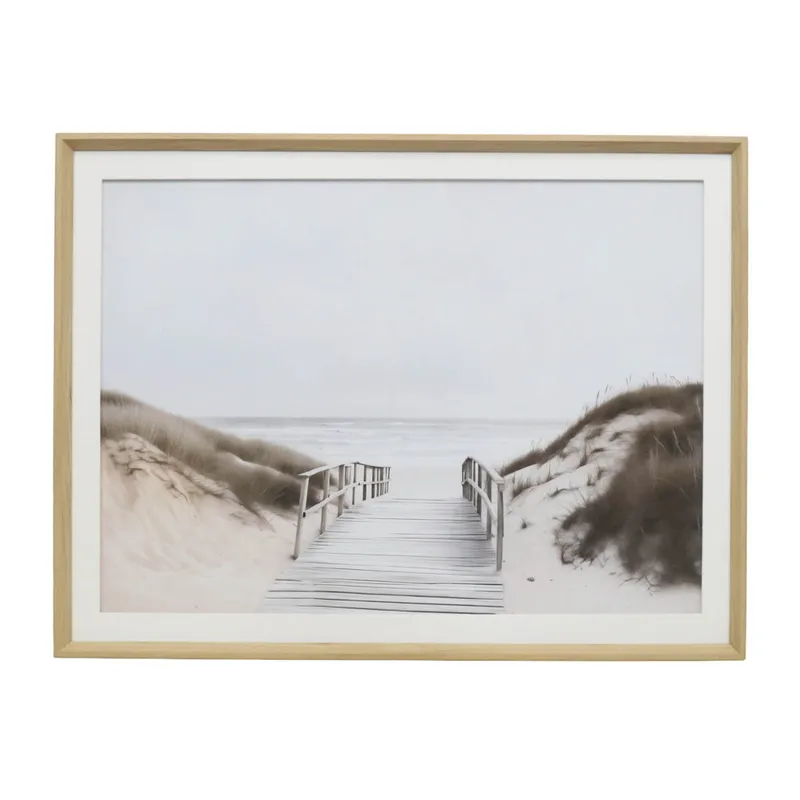 Cuadro Shore I, 80x60, Natural/beige Papel F1a252860 en Madera natural - Decoración de pared, Uruguay | Divino