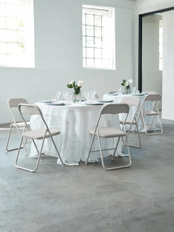 Mesa de comedor JEGIND Ø105 blanco/natural en Blanco/natural - Mesas de comedor, Uruguay | JYSK, vista 3