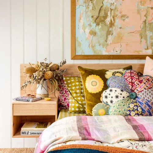 Cama Aguamarina en Madera natural - Mesas de luz, Uruguay | Decoquadra, vista 7