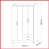 Ropero Line 4 puertas – Line 10065 - Roperos y placares, Uruguay | Punto Unión, vista 3 de 4