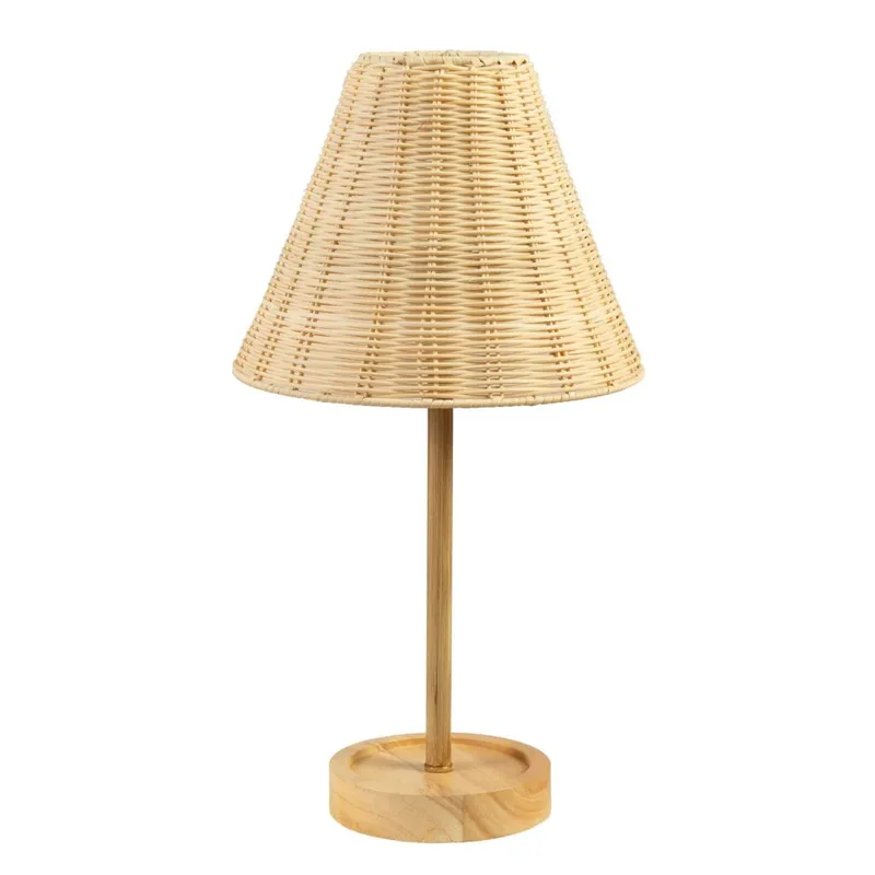 Lámpara De Mesa Rio Natural/beige Rattán Ml238626 en Madera natural - Lámparas de mesa, Uruguay | Divino
