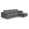 Sillón Con Chaise 3 Cuerpos Tela-premium Gris Easy Clean Luxor Gris Osc en Gris - Sillones y sofás, Uruguay | Divino, vista 2 de 6
