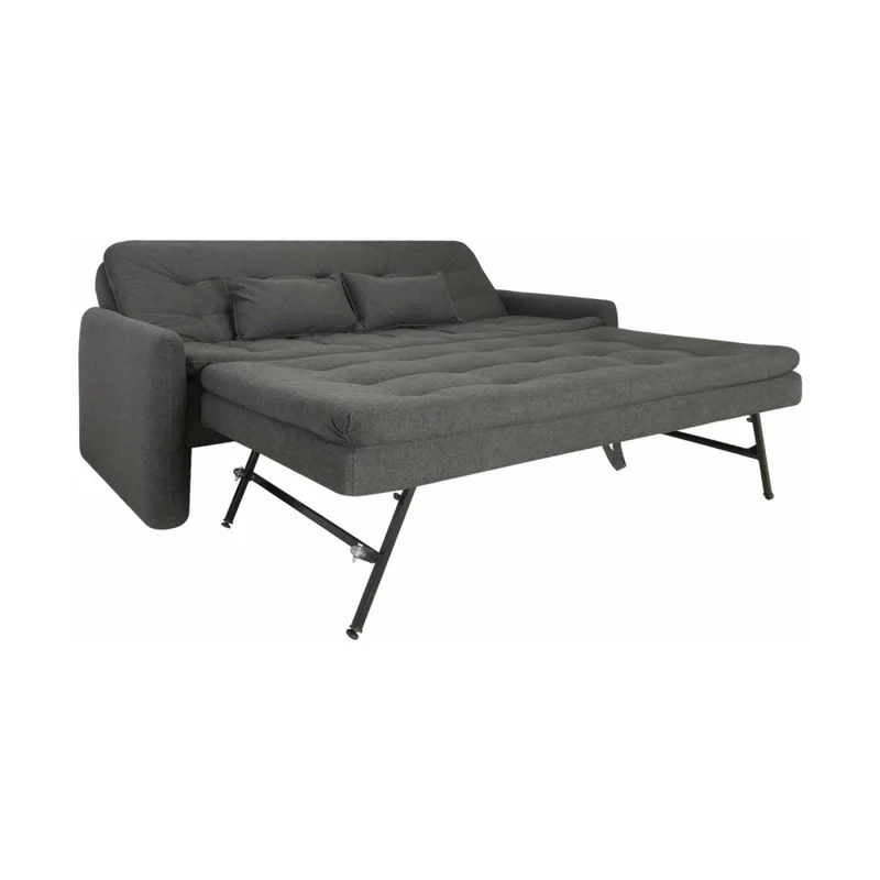 Sillón Cama 3 Cuerpos Tela Gris Madalena Grafito en Gris - Sillones y sofás, Uruguay | Divino, vista 5