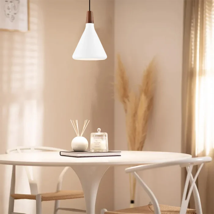 Lámpara Colgante Titan ø 18 cm Blanco en Rosa - Lámparas colgantes, Uruguay | Serlux, vista 3
